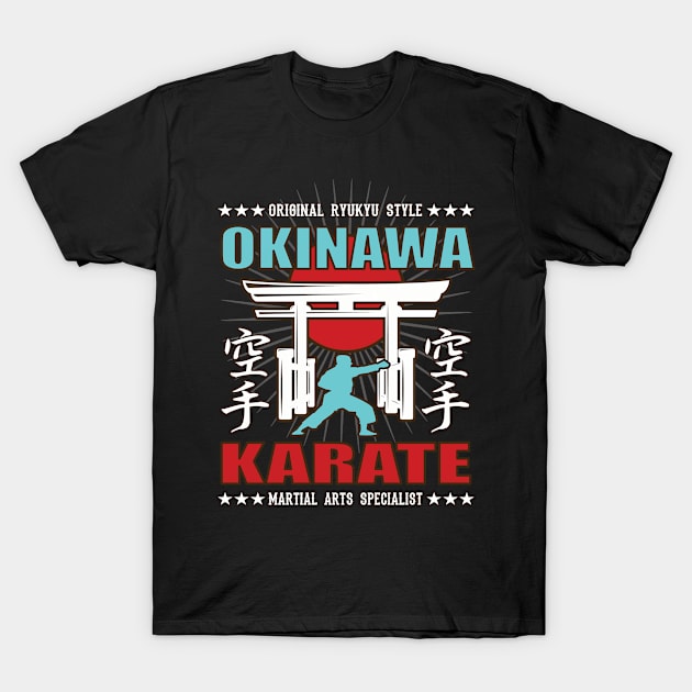 Cool Karate Do Martial Arts Design With Kanji T-Shirt by Tolan79 Magic Designs